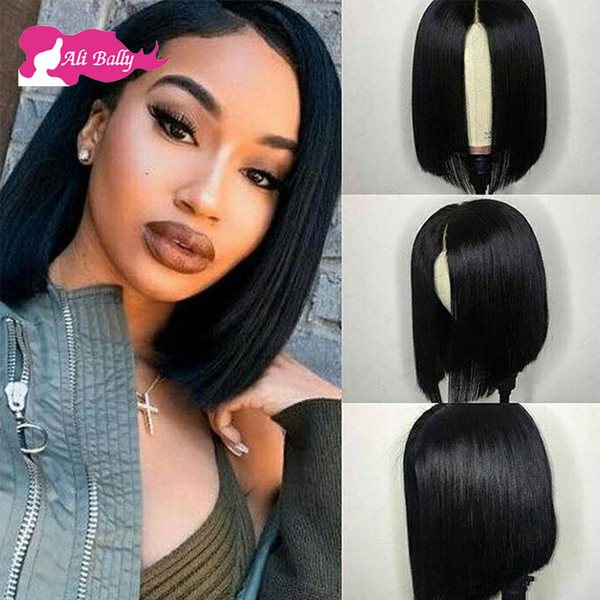 13x4 Lace Front Human Hair Wigs With Bangs Short Ombre Bob Wig Pre Plucked With Baby Hair Straight 613 blonde Lace Frontal Wigs