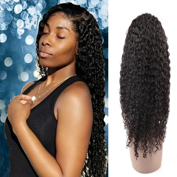 Best Selling Indian Deep Wave Silky Virgin Unprocessed Natual Black Hair Wigs 360 Lace Front Human Hair Wigs