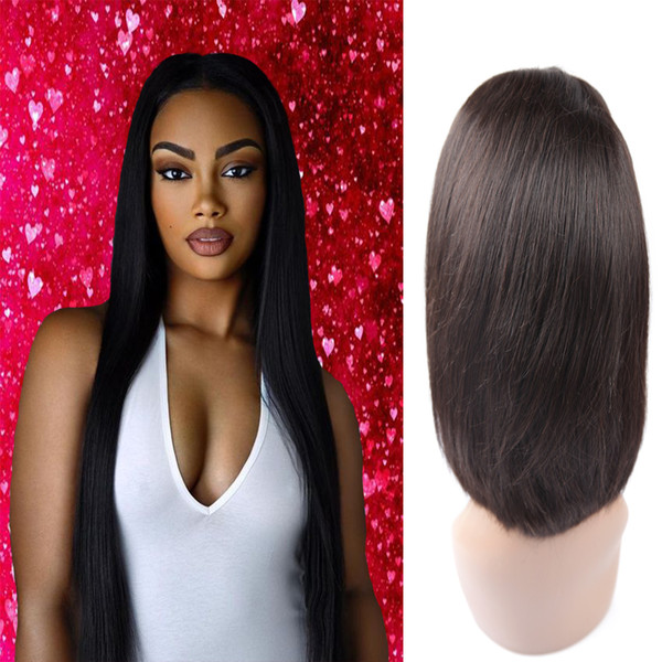 Full Lace Indian Human Hair Wigs Lace Front Indian 360 Straight Hair Virgin Hair Lace Front Wigs For Black Women