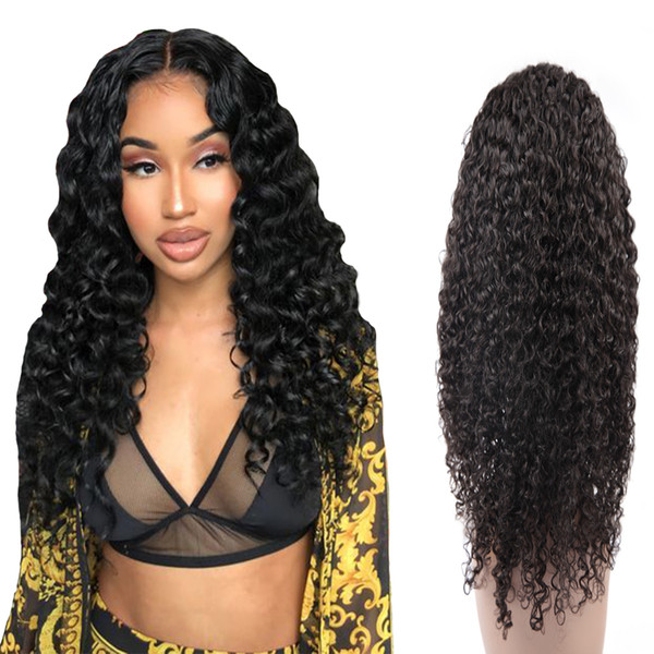 Laflare Hair Company Human Hair Wigs Peruvian Virgin 360 Lace Front Hair Wigs Deep Wave 