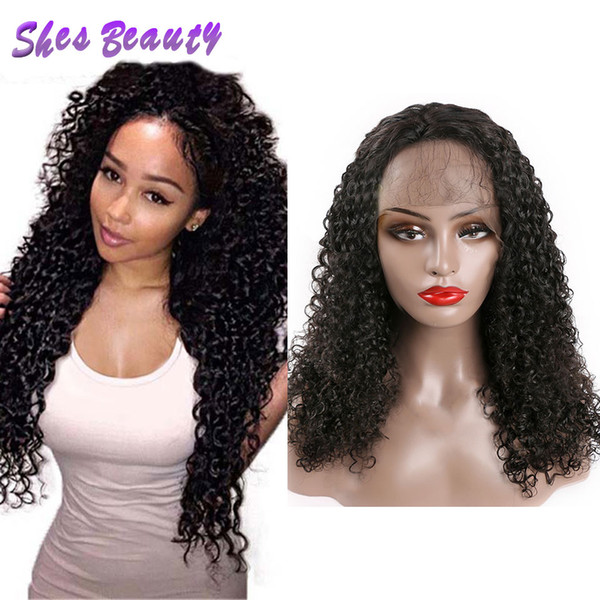 Shesbeauty Afro Kinky Curly Human Hair Lace Front Wigs Unprocessed Brazilian Virgin Hair Lace Frontal Wig Wholesale Cheap Wigs