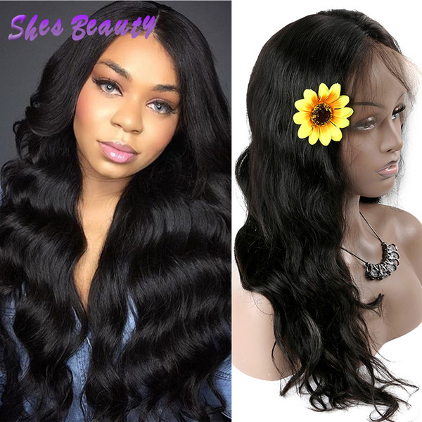 Shesbeauty Brazilian Virgin Hair Body Wave Lace Front Human Hair Wigs for Black Women Swiss Lace Wigs with Baby Hair Lace Front Wig