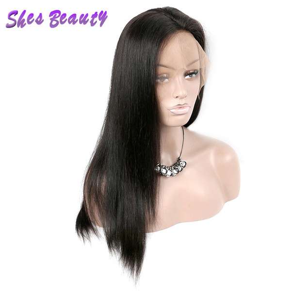 Shesbeauty 10-26 Inch Cheap Straight Wigs with Baby Hair Pre Plucked Lace Front Wigs for Women Unprocessed Brazilian Human Hair Wigs