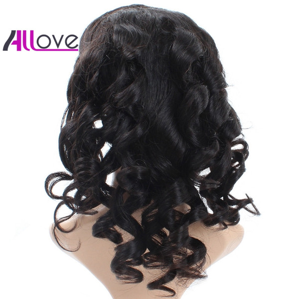 Good 10A Brazilian Hair Loose Wave Peruvian Full Lace Wigs With Baby Hair Human Hair 180% Density Natural Hairline For Black Women