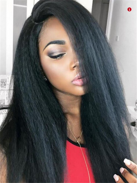 Yaki Straight Human Hair Lace Front Wigs Brazilian Hair Kinky Curly lace front wigs Deep Wave Swiss Lace Cap Body Wave Human Hair Wigs