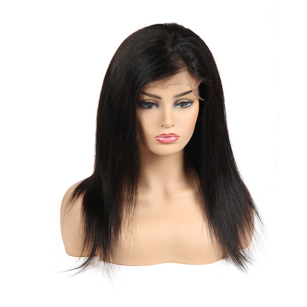 Brazilian Straight Human Hair Lace Front Wigs Adjustable 360 Full Lace Human Hair Wigs For Black Women Indian Malaysian Peruvian Hair Wigs