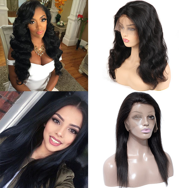 Indian Virgin Human Hair Wigs Straight Lace Front Wigs Cheap Brazilian Malaysian Body Wave Lace Front Human Hair Wigs For Black Women