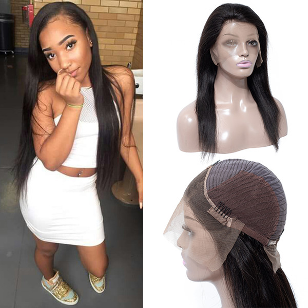 Malaysian Indian Brazilian Straight Virgin Human Hair Wigs Lace Front Wigs For Black Women Peruvian Human Lace Front Wigs Wholesale