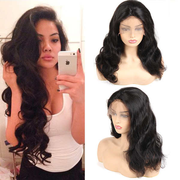 Raw Virgin Indian Hair Human Hair Wigs Body Wave Lace Front Wigs Unprocessed Brazilian Malaysian Elastic Lace Frontal Wigs For Black Women