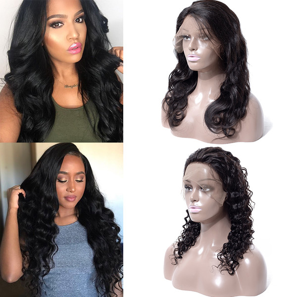 Brazilian Virgin Human Hair Wigs Body Deep Wave Human Hair Wigs Lace Front Wigs For Black Women Wholesale