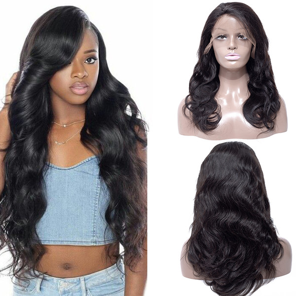 Grade 8a Human Hair Wigs Lace Front Brazilian Indian Malaysian Virgin Body Wave Hair Lace Front Wigs For Black Women