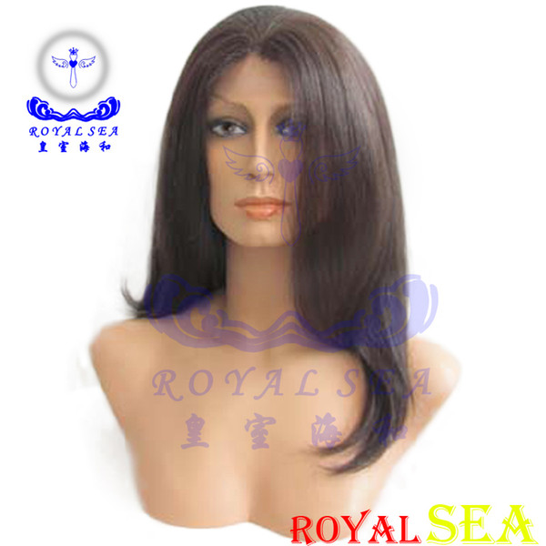 Hot selling full cuticle natural straight virgin human hair lace front wigs