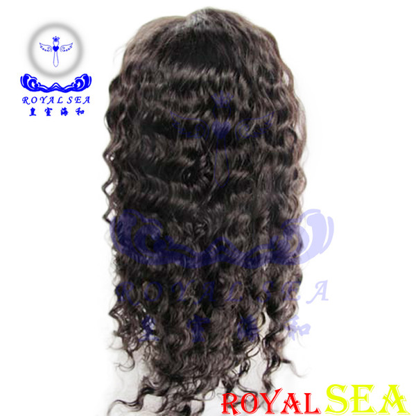 Guangzhou RoyalSea Hair Products Raw Unprocessed Human Hair lace wigs Full Lace Wig Wholesale Deep Wave Virgin Hair Wig