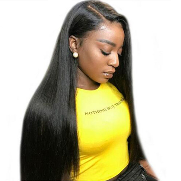 Bemiss Hair® Full Lace Wigs Brazilian Straight Human Hair Lace Wigs Unprocessed 360 Lace Frontal Wigs Pre Plucked With Baby Hair