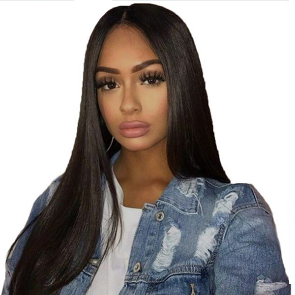 Straight Lace Front Wigs Pre Plucked For Black Women Remy Human Hair Brazilian Straight Human Hair Wigs With Baby Hair Bleached Knots