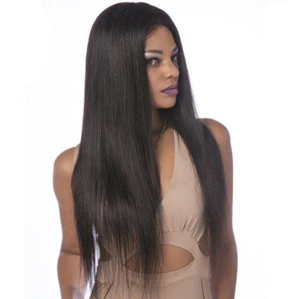 Long Straight Human Hair Wigs For Black Women Body Wave Straight Lace Frontal Wigs Preplucked with Baby Hair DHgate Wigs Vendor by Bemiss