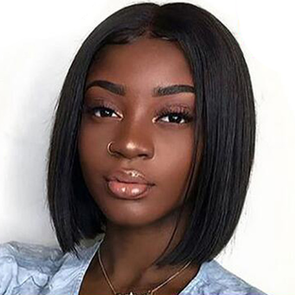 Short Lace Front Human Hair Wigs Brazilian Straight Bob Wig Pre Plucked Hairline With Baby Hair Wigs For Black Women DHgate Top Selling