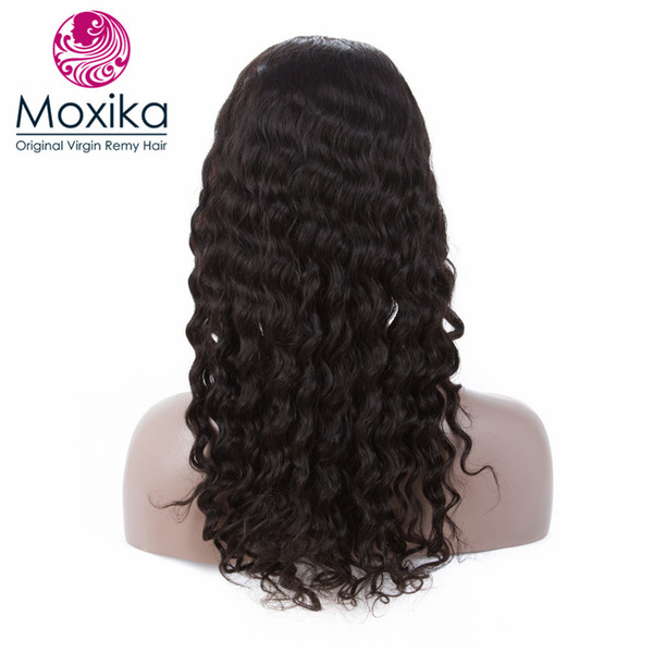 Moxika Pre Plucked 150% Density Deep Wave Lace Front Human Hair Wigs With Baby Hair Pineapple Wave Remy Hair 8-26inch Part Free Tradition