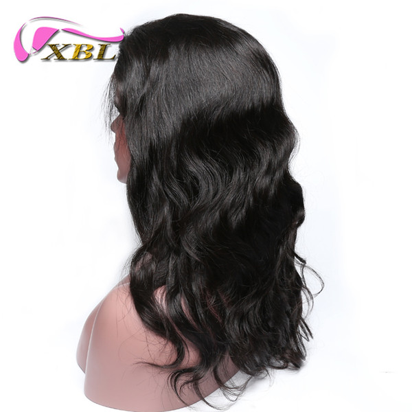 xblhair virgin human hair lace front wigs body wave human hair wig within hair clip and strap