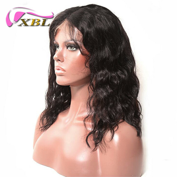 XBLHair Wavy Short Bob Wigs Lace Front Human Hair Wigs For Black Women Pre Plucked Peruvian Remy Hair Wigs With Baby Hair