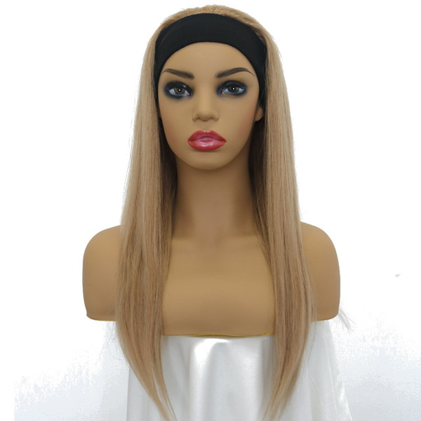 Full Lace Human Hair Wigs 14# Brazilian Virgin Hair Straight Headband 14-28Inch 130density Human Hair Wigs