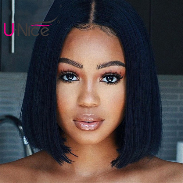 Unice Hair Bettyou Wig Series Yaki Straight 100% Human Hair Wigs Brazilian Remy Hair Bob Wig For Black Women Wholesale Bulk