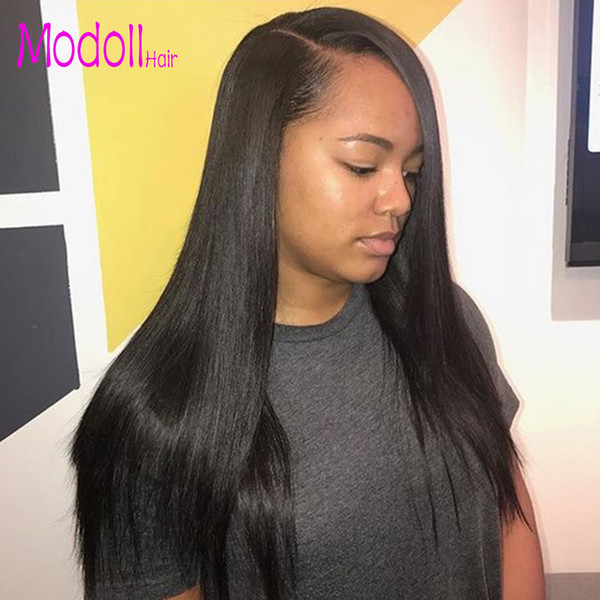 Modoll Lace Front Human Hair Wigs with Baby Hair Pre Plucked Remy Straight Brazilian 613 blonde lace wig human hair DHgate Natural Hairline