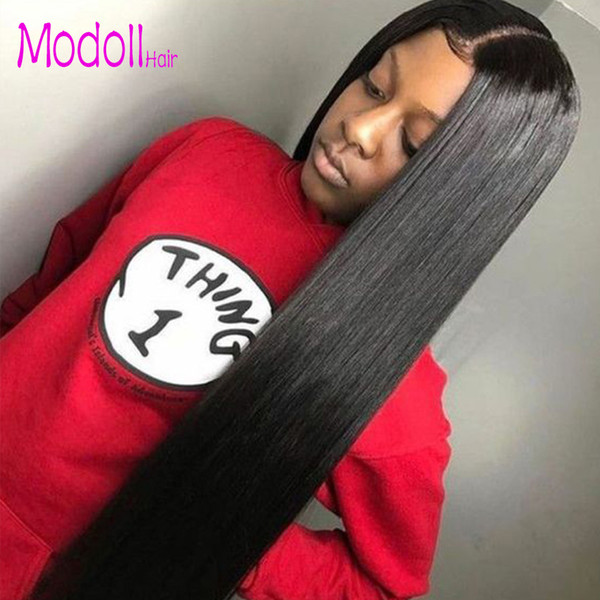 Modoll Lace Front Human Hair Wigs Perruques Straight human blonde hair lace front wigs 150% 13x4 Pre Plucked Brazilian Remy Hair Wig