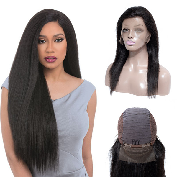 Wholesale 24 Inch Long Straight Human Hair Wig 100% Unprocessed Brazilian Lace Front Wigs Straight Lace Front wigs for Black Women