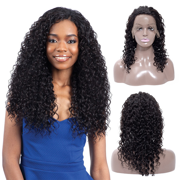 Cheap 8A Grade 12 Inch Deep Curl Human Hair Wigs Brazilian Deep Wave Human Hair Lace Front Wigs Indian Human Hair Lace Wigs