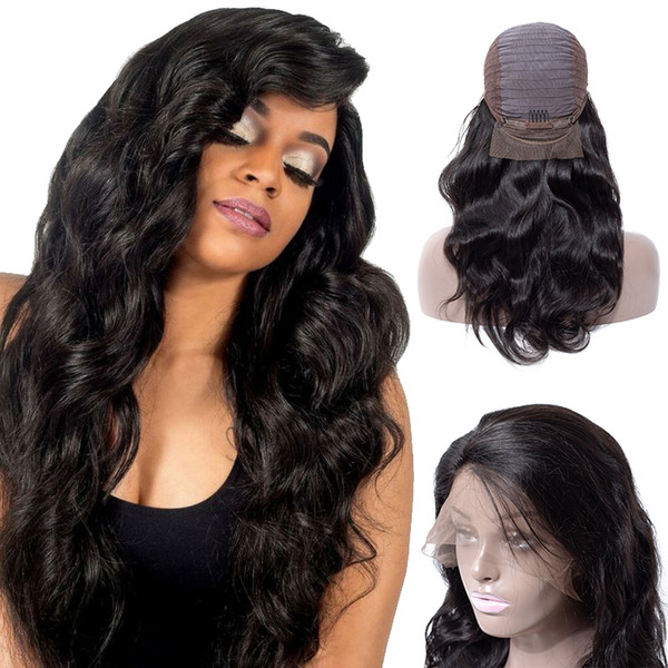 Top Sale Lace Front Wig Body Wave Human Virgin Hair Nature Black for Beautiful Women Brazilian Lace Front Wigs