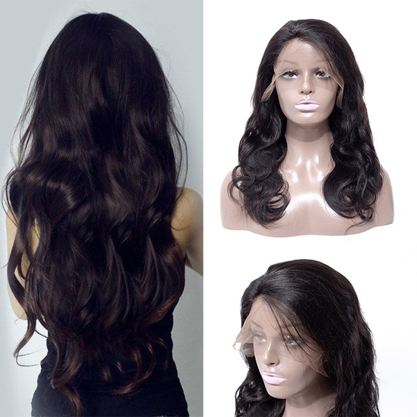 Brailian Body Wave Human Virgin Hair Wet And Wavy Full Lace Human Hair Nature Wave Peruvian Lace Front Wigs for Charming Women