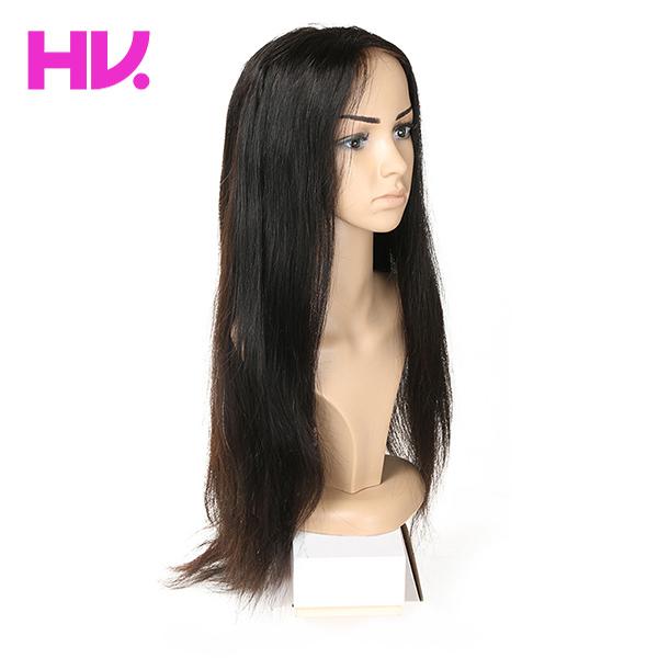 peruvian Straight 100% Human Hair virgin Remy Full Lace Wigs Bleached Knots Hand Made Wigs With Baby Hair Pre Plucked Natural Hairline