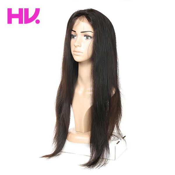 malaysian Straight 100% Human Hair virgin Remy Full Lace Wigs Bleached Knots Hand Made Wigs With Baby Hair Pre Plucked Natural Hairline