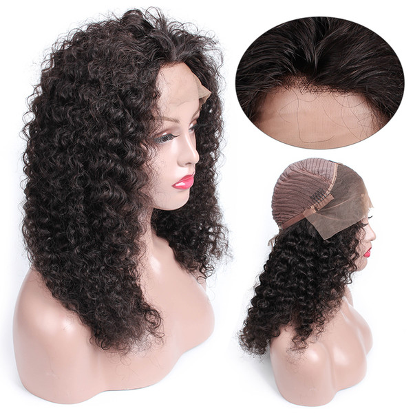 Kiss Hair Jerry Curly Pre-Plucked Lace Front Virgin Human Hair Wigs 8-24 inch Full Lace Wigs African American Wigs For Black Women