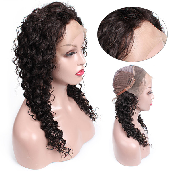 Kiss Hair Deep Wave Pre-Plucked Glueless Lace Front Virgin Human Hair Wigs 8-24 inch Full Lace Wigs African American Wigs For Black Women