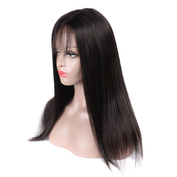 Brazilian Lace Front Human Hair Wigs With Baby Hair Full End Straight Lace Front Wigs 4*4 Closure Bleached Knots