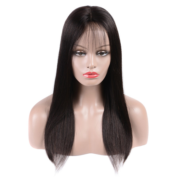 Lace Front Human Hair Wigs Short Wig Silky Straight Brazilian Virgin Hair 150 Density 4*4 Inch Lace Wig