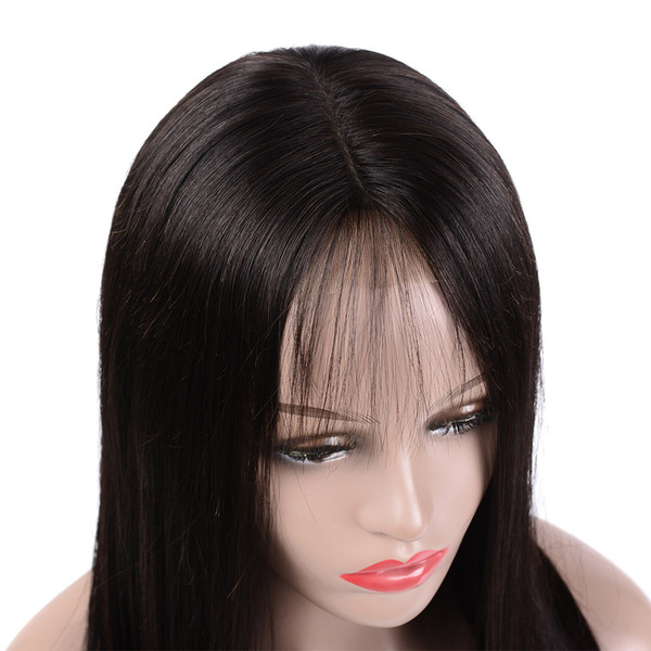 4*4 Lace Front Human Hair Wigs Brazilian Remy Straight 100% Human Hair Wigs For Black Women Natural Color 150% Density