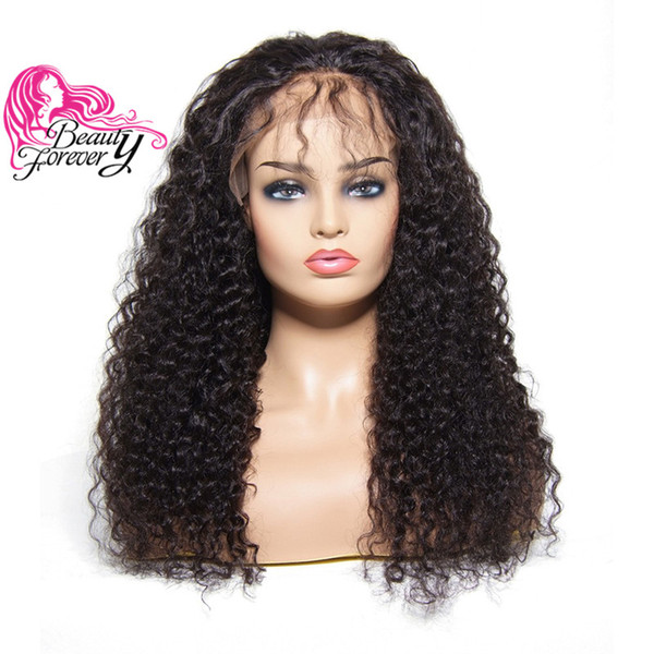 13x3 Brazilian Curly Lace Front Wigs for Women with Pre Placked Baby Hair Natural Color Remy Human Hair Wig 130% Density 10-24inch