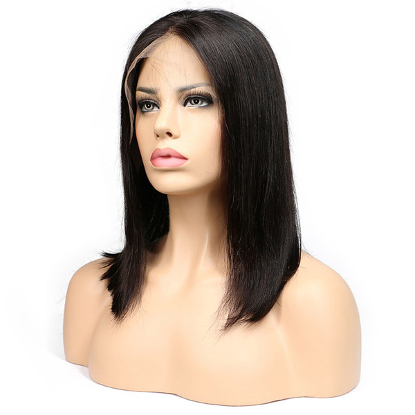 U CAN HAIR Short Lace Front Human Hair Wigs Brazilian Remy Hair Bob Wig 