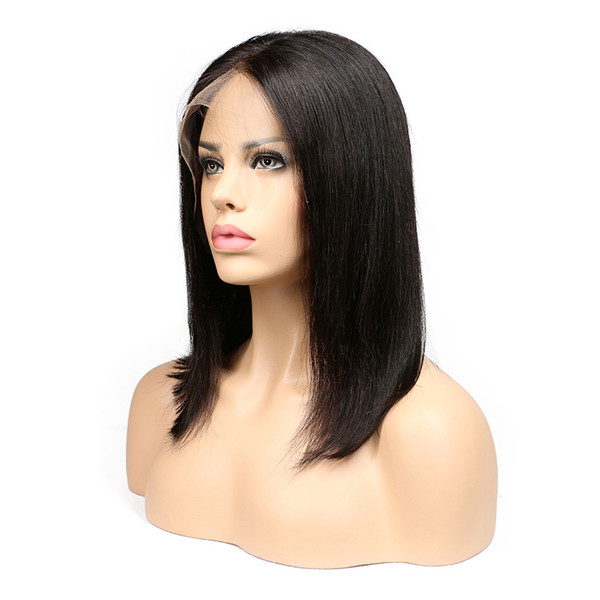 Brazilian Virgin Human Hair 360 Lace Wigs Short Bob Wig Adjustable Stap Pre Plucked 360 Lace Human Hair Wigs For Black Women Wholesale