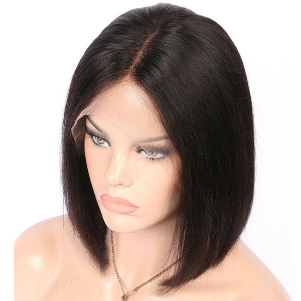 Peruvian Hair Wigs for Black Women Short Bob Wigs Peruvian Virgin Human Hair Wigs 360 Full Lace Front Wig Pre Plucked With Baby Hair