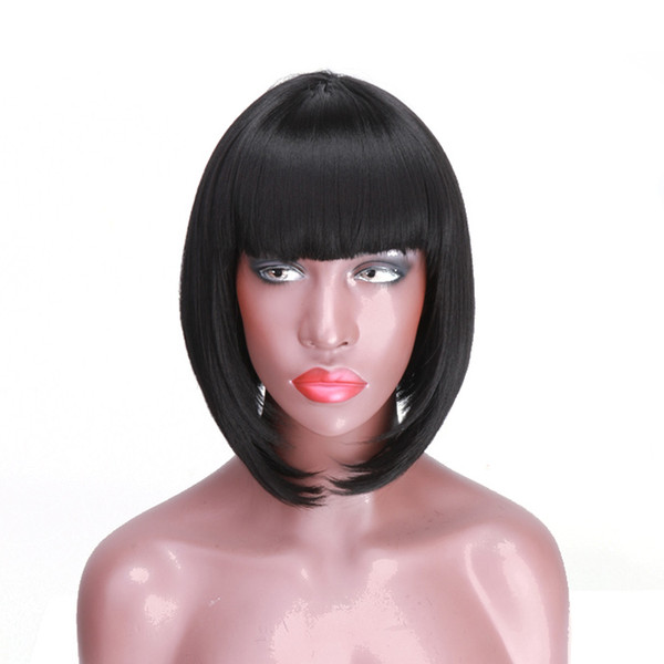 hot selling BOBO Human Hair Lace Front Wig, Virgin Brazilian Lace Wig Human Hair silky Straight