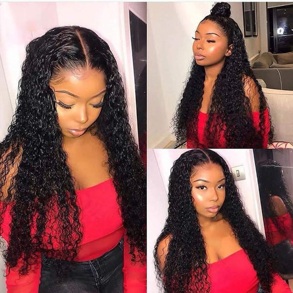 360 Lace Frontal Wig Pre Plucked with Baby Hair 130% Density Curly Lace Front Human Hair Wigs for Women Brazilian Remy