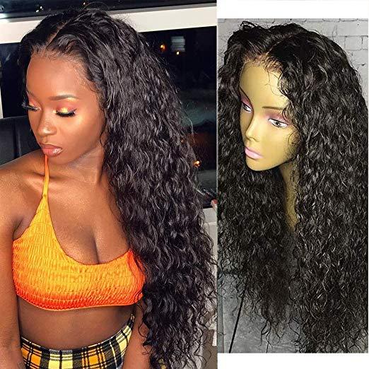 Pre plucked water wave 360 full lace human hair wig for black women glueless brazilian hair lace front wig 130%density