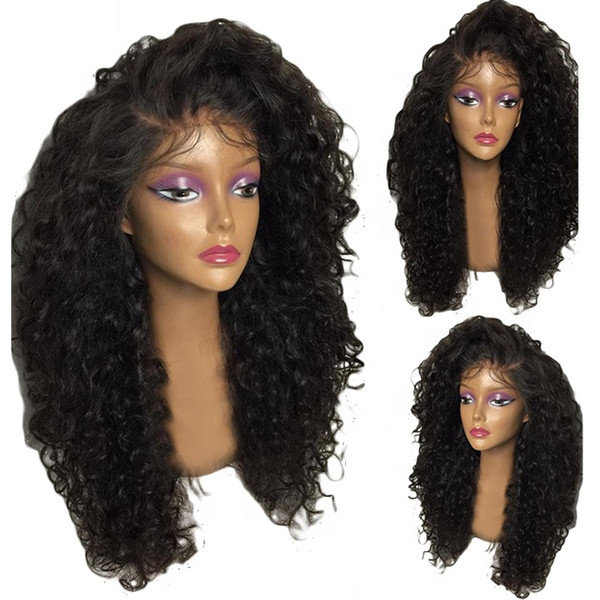 150% Density Lace Front Human Hair Wigs For Women With Black Afro Kinky Curly Glueless Brazilian Remy Hair 360 Lace Wigs