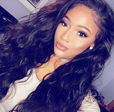 Brazilian Virgin Hair Human Hair 150% Density Lace Human Hair Wigs For Black Women Body Wave Lace Front Wig Glueless Lace Wig 14in