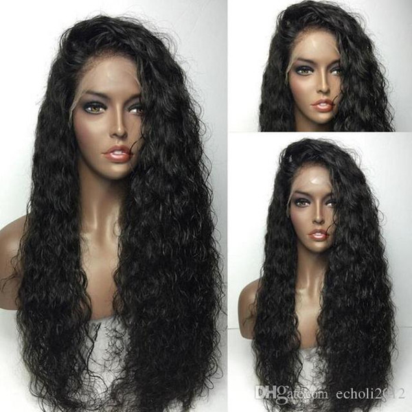 Lace 360 Wigs Water Wave pre plucked 360 Lace Frontal Human Hair Wigs With Baby Hair 180%