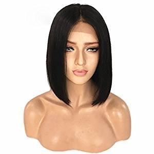Lace Front Wigs Human Hair For Black Women Brazilian Virgin Human Hair Short Bob Wigs 130% density Straight Glueless Lace Wig